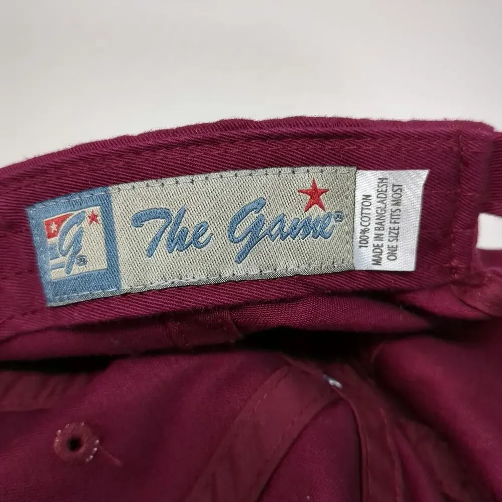 The Game White Mountains NH Pine Tree Red Baseball Cap Hat One Size Cotton 1788